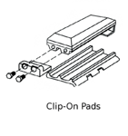 18" 450mm Clip-On Rubber Pad 154mm Pitch- Heavy Duty